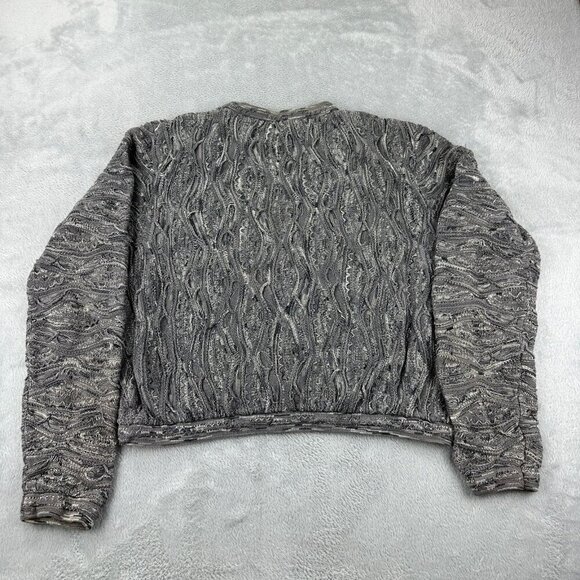 Coogi Australia Knit Grey Sweater Men's Size Large Vintage - Picture 10 of 13